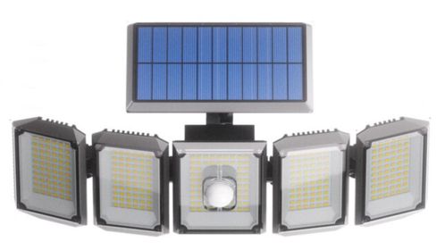 Split Waterproof Solar Outdoor Street Light 5 Side Adjustable 7000K 300 L (Option: 1Pcs)