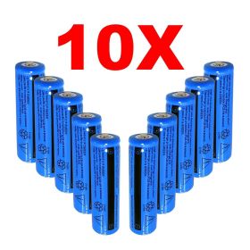10Pcs Battery 3.7V Rechargerable Li-ion 3000mAh 18650 Batteries For Torch Flashlight Laser Headlamp (Option: 10PCS)