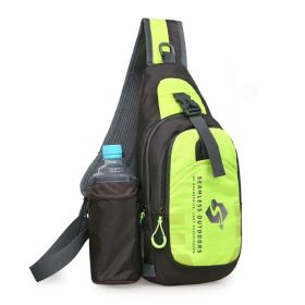 Seamless Outdoors Colorful Sling Bag With Water Slot (Color: Green)
